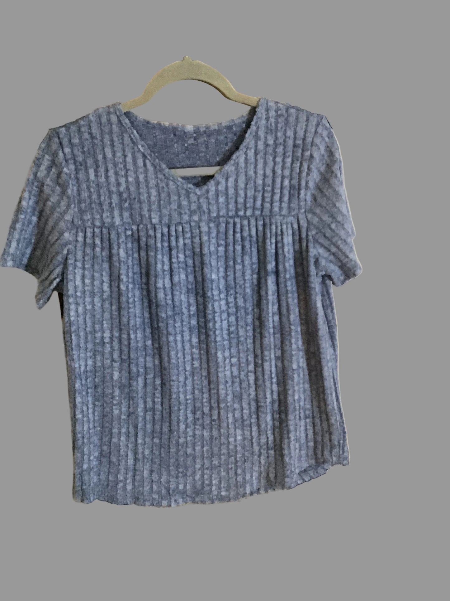 Blue ribbed top