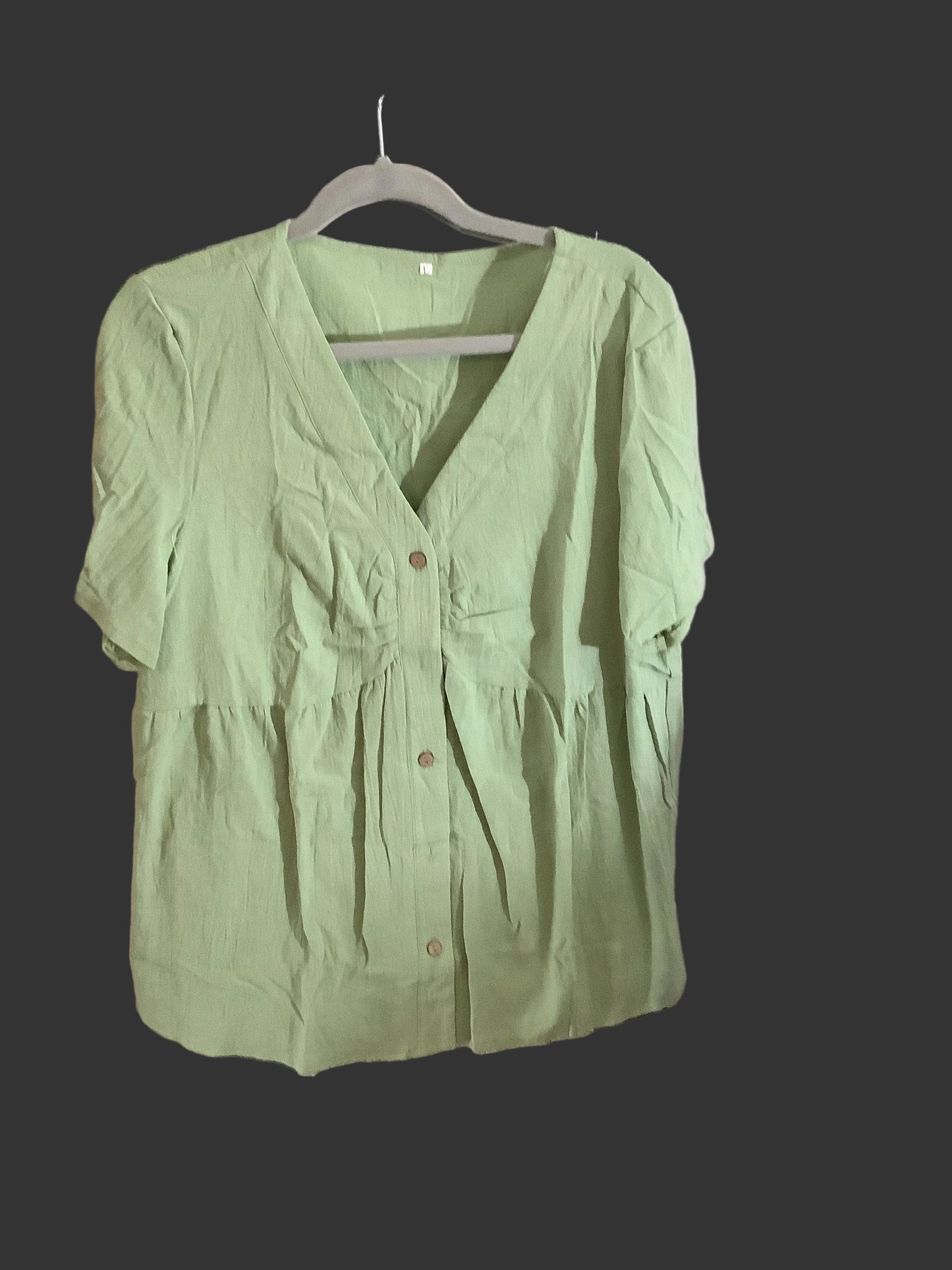 Button Sage Top