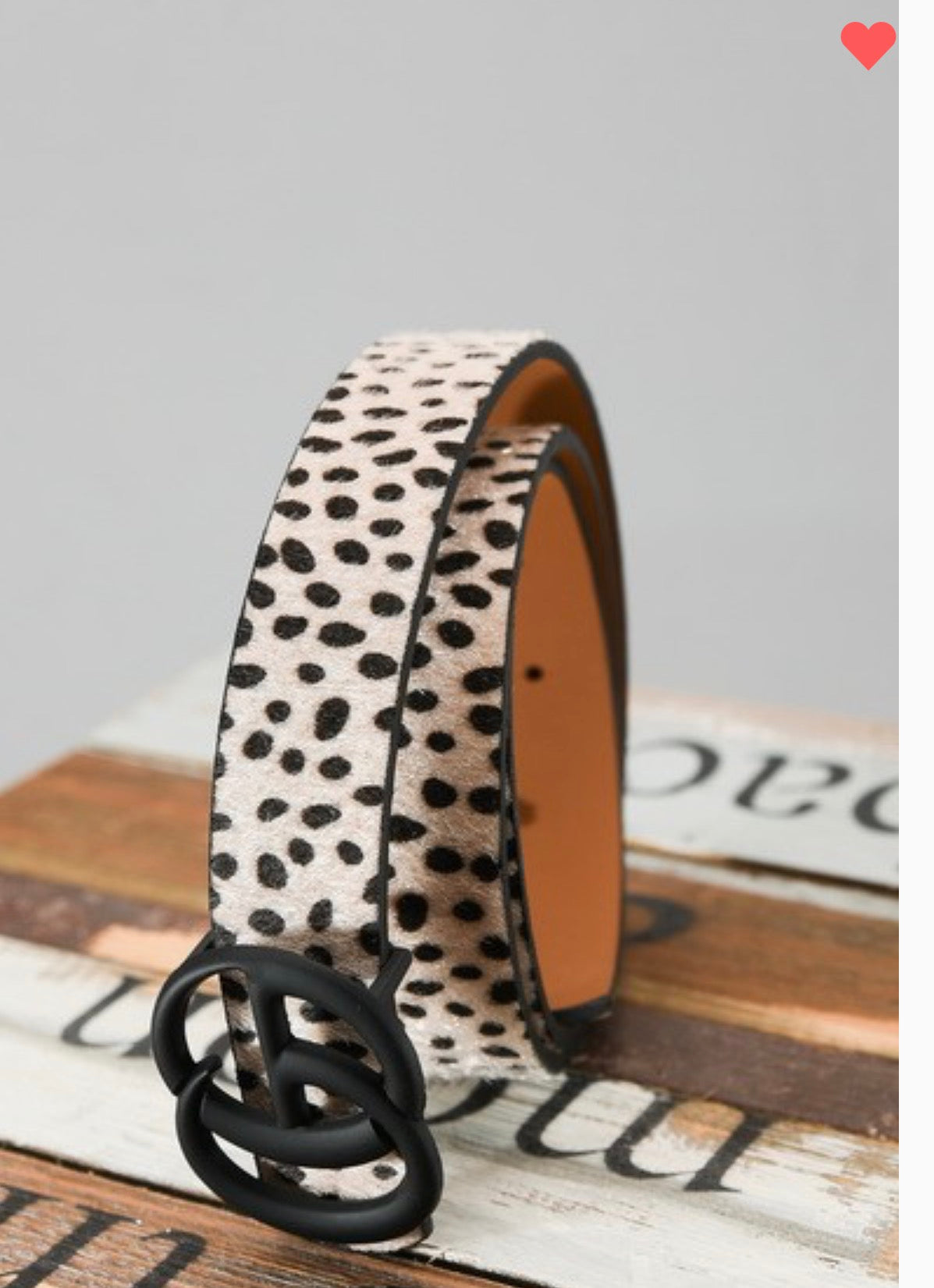 Cheetah beige belt