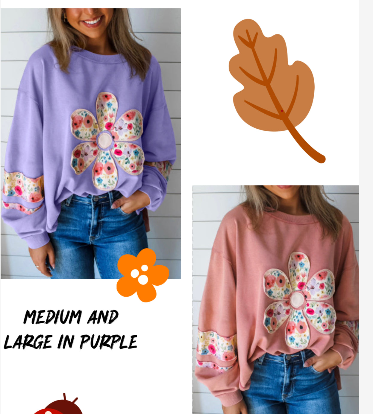 Pastel flower sweatshirt