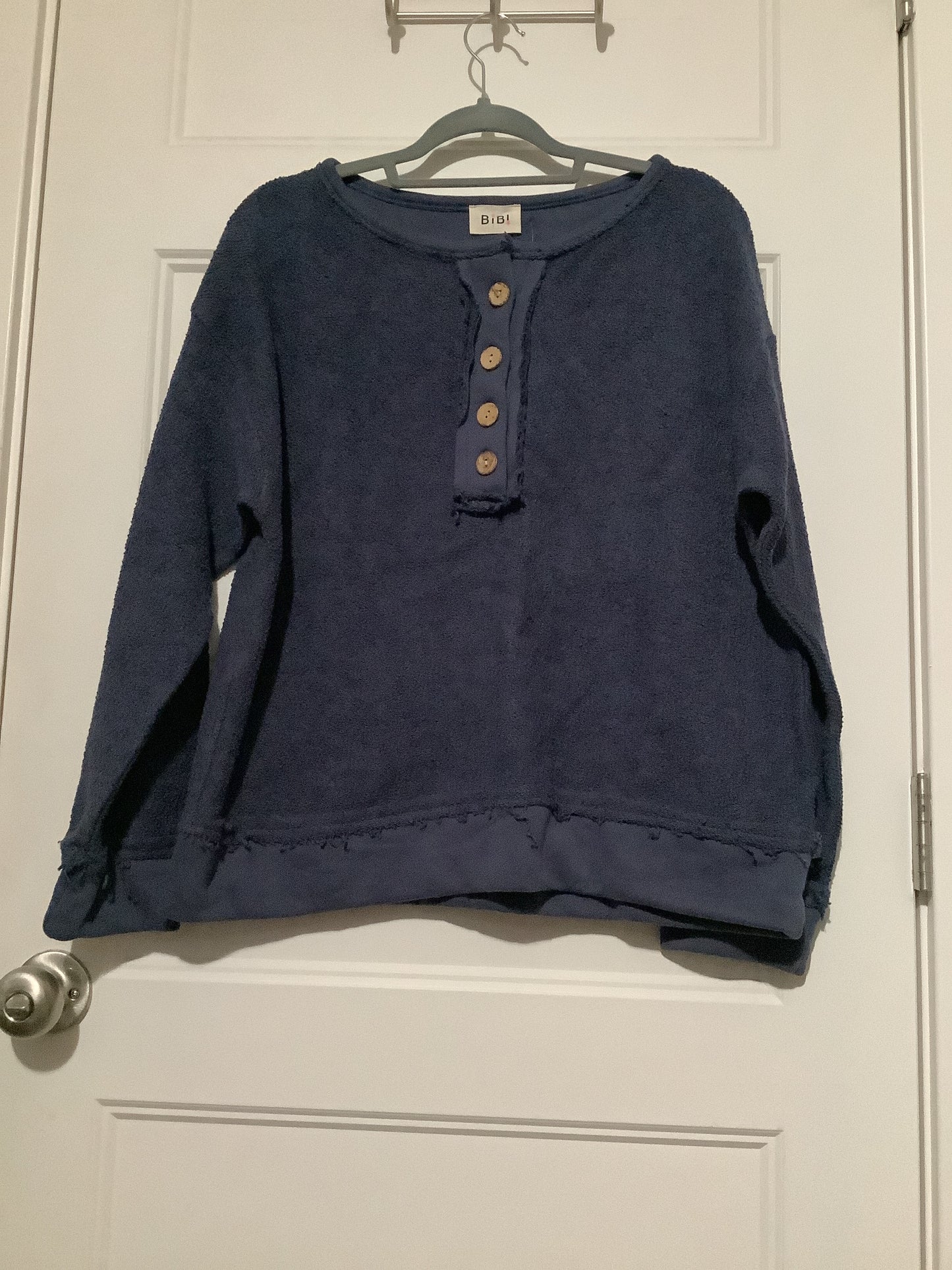 Navy blue long sleeve sweater