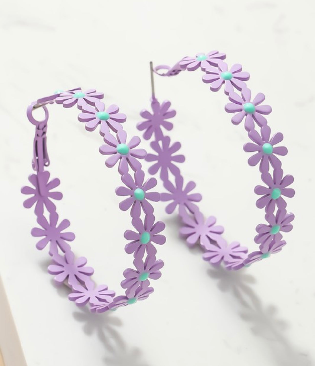 Daisy Hoop Earrings