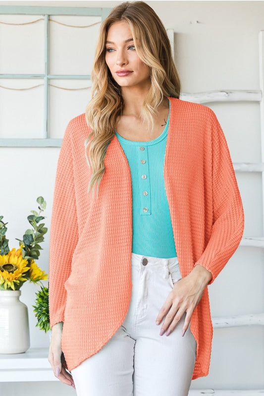 Heimish Cardi coral