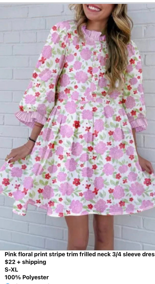Pink Floral dress