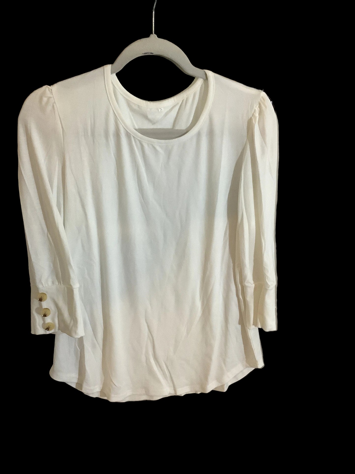 White button sleeve top