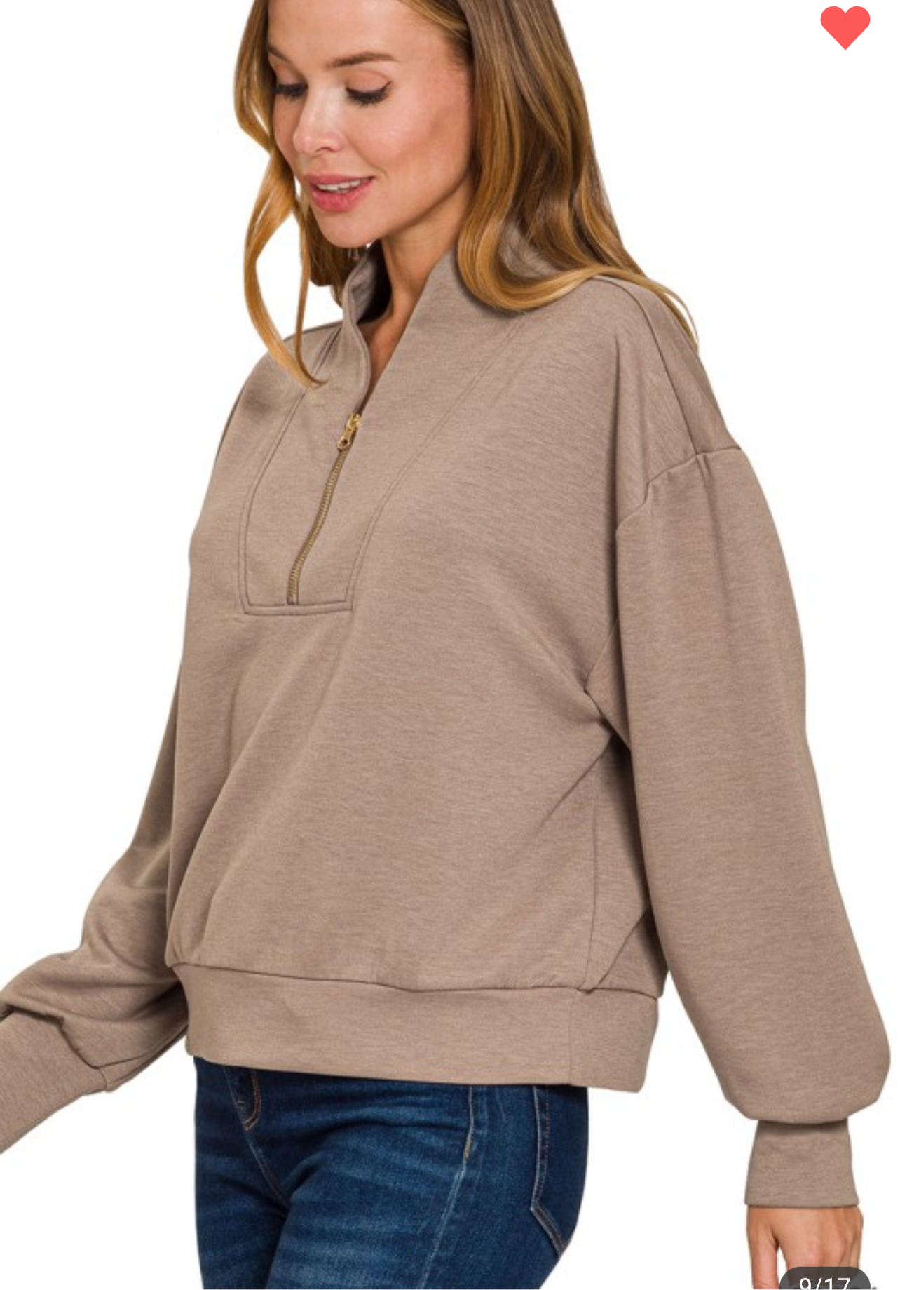 Scuba half zip pullover