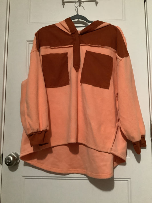 Orange inside out hoodie