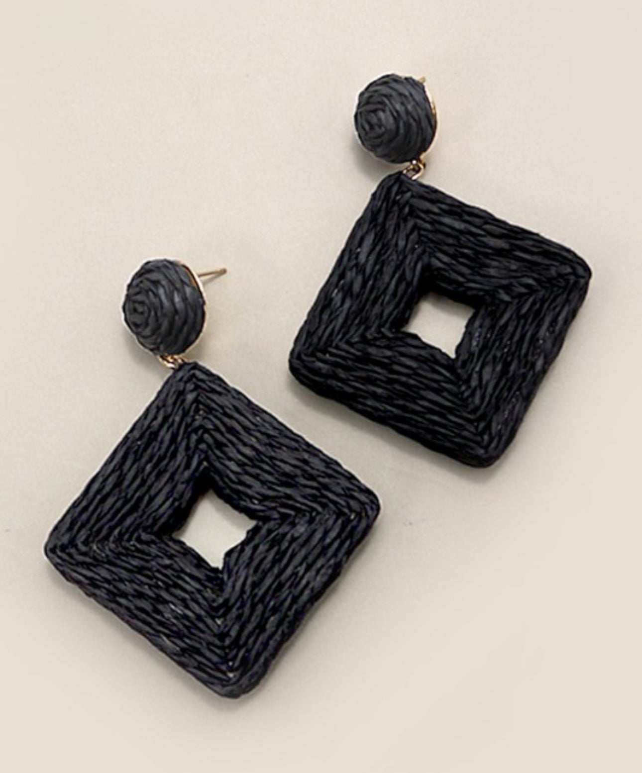 Rafia earrings black