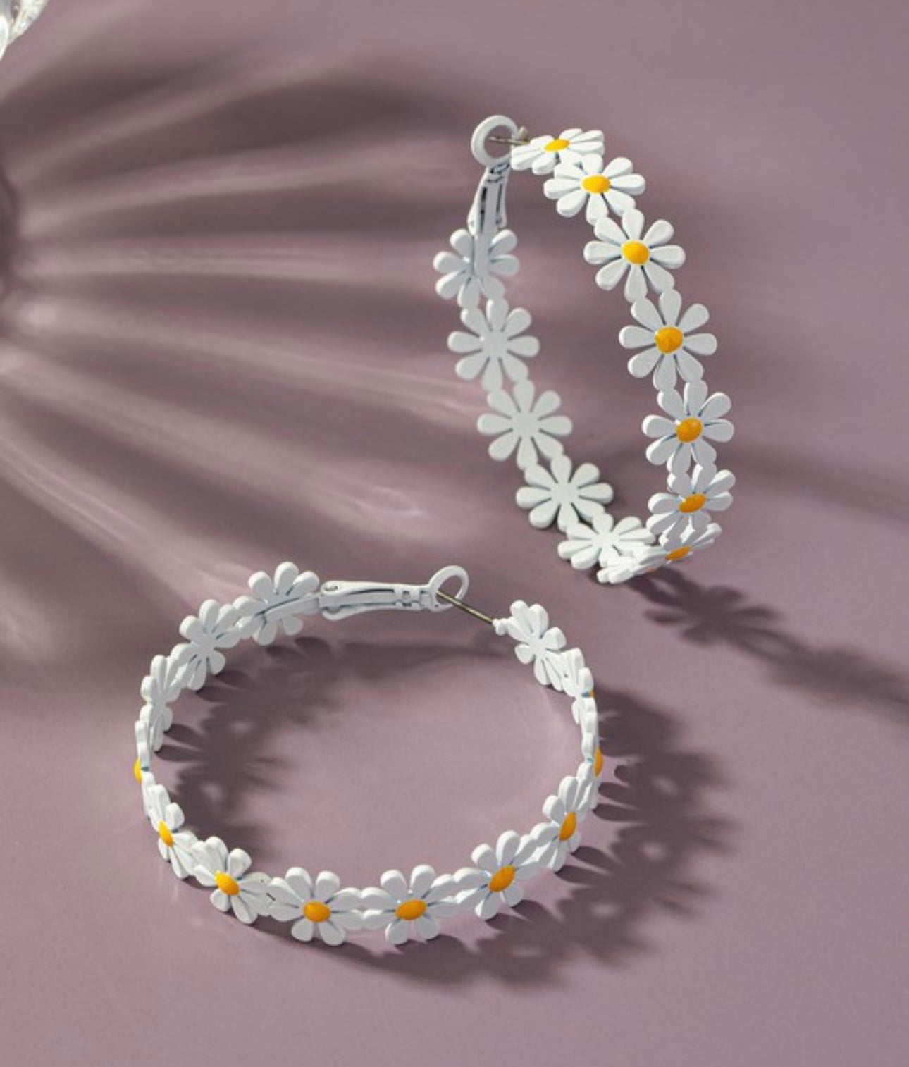 Daisy Hoop Earrings