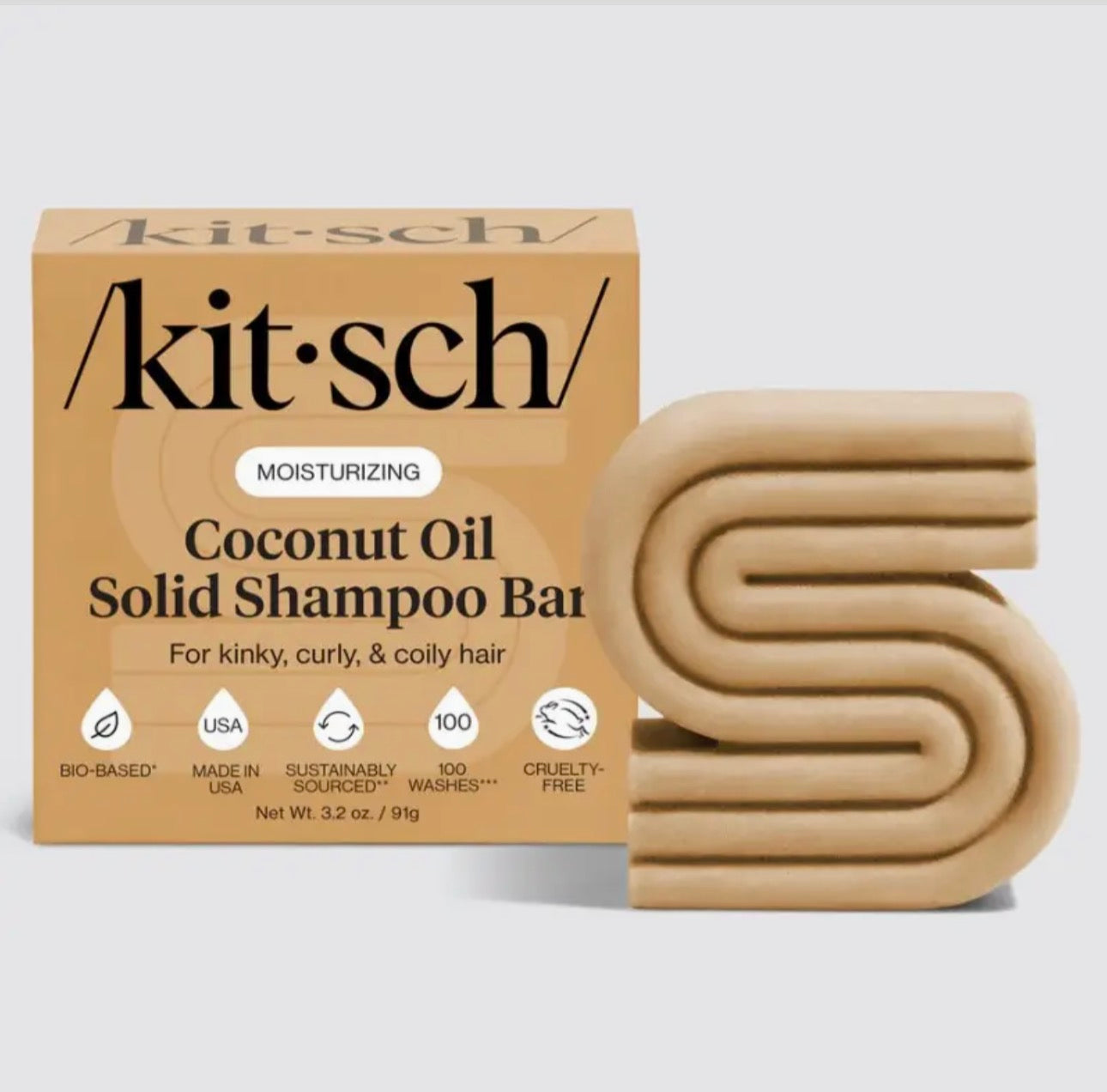 Coconut oil, solid shampoo bar