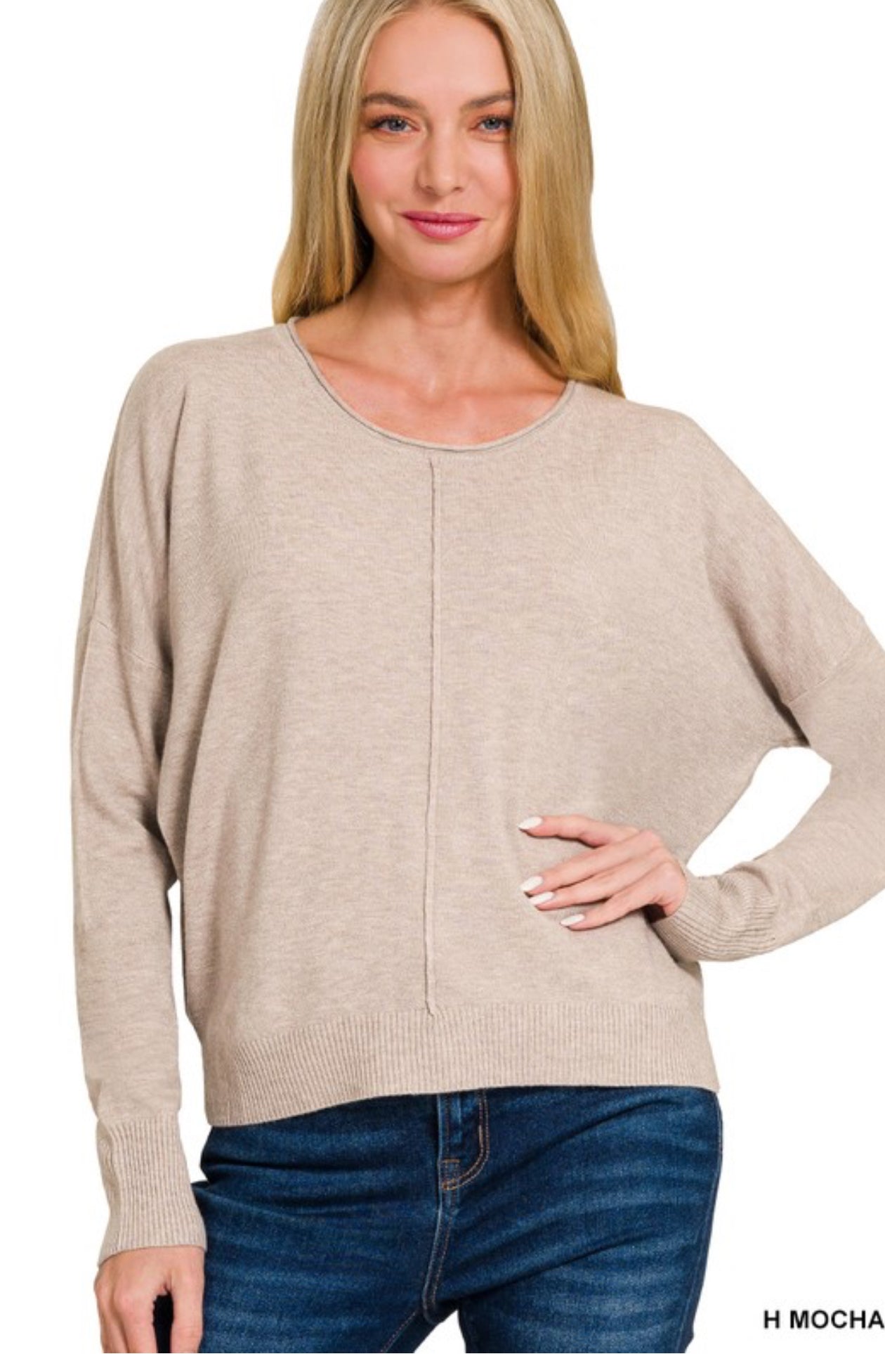 Zenana Sweater mocha