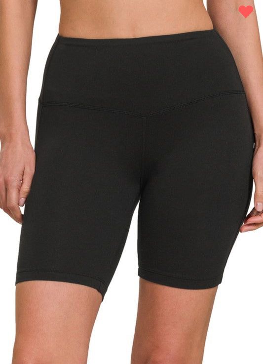 Black biker shorts 7 inseam