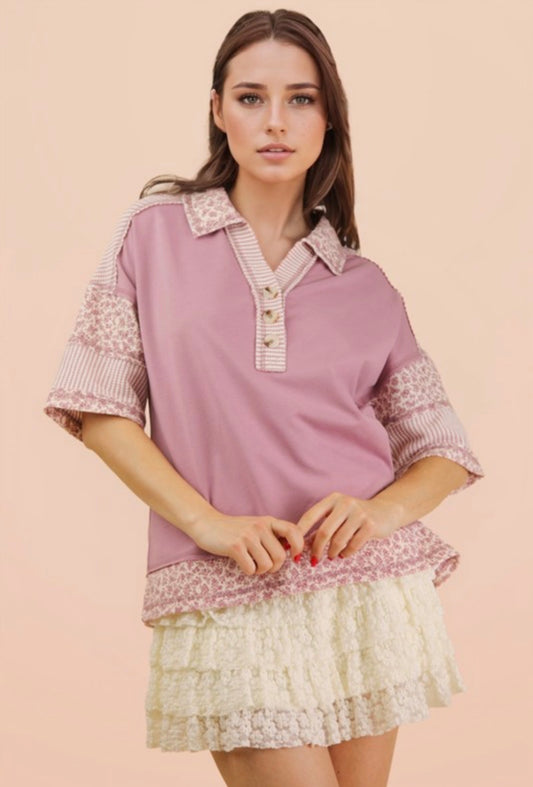 Flash Dusty Rose Darling top