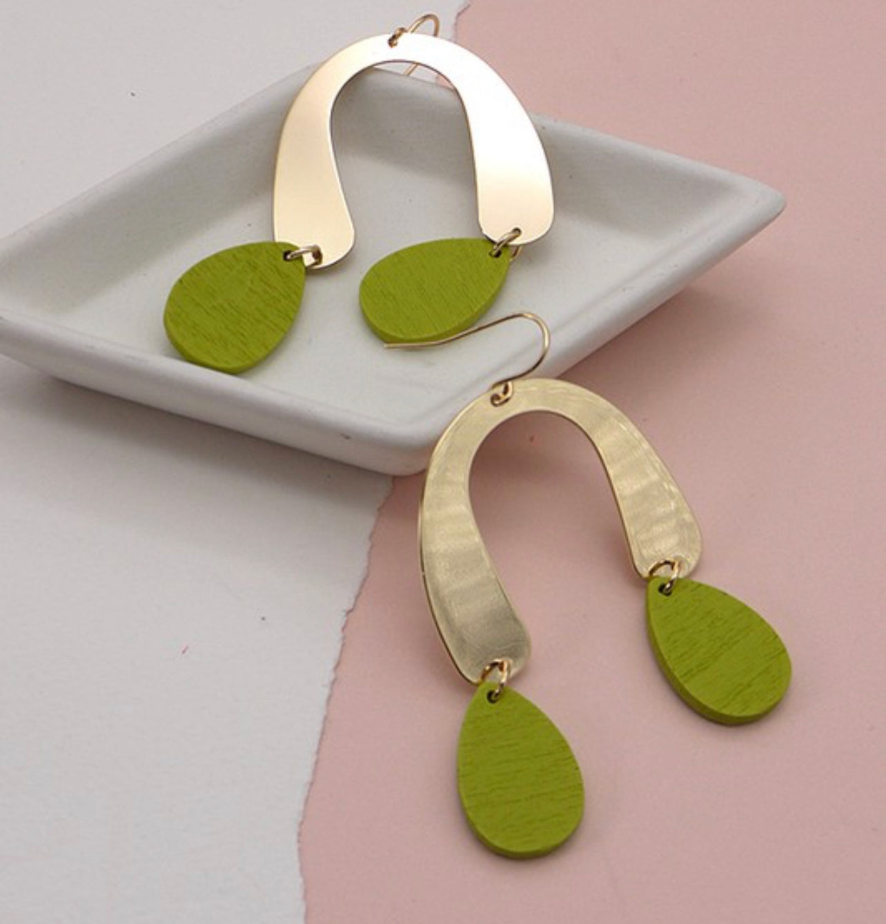 Lime drop earring