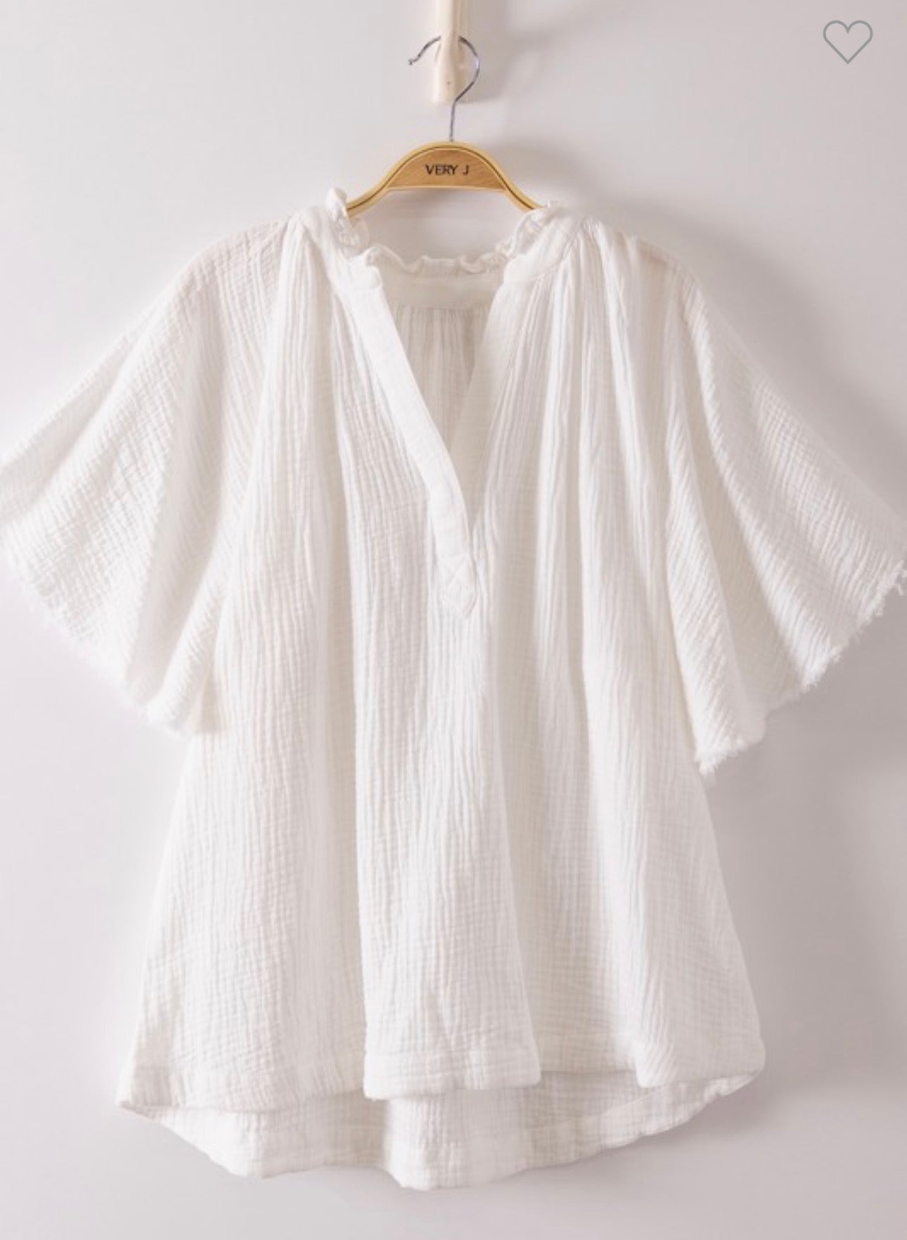 Gauze top white