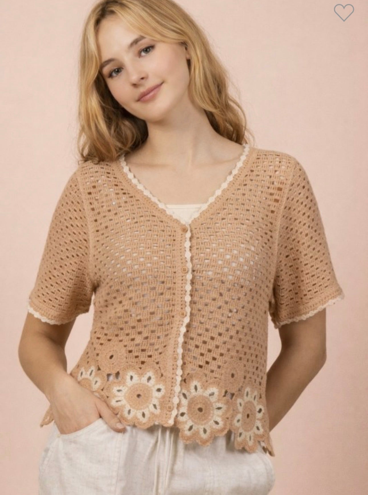 Golden bloom cardigan