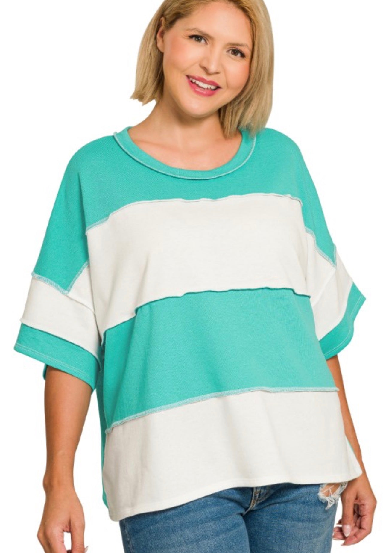 French Terry colorblock chaos