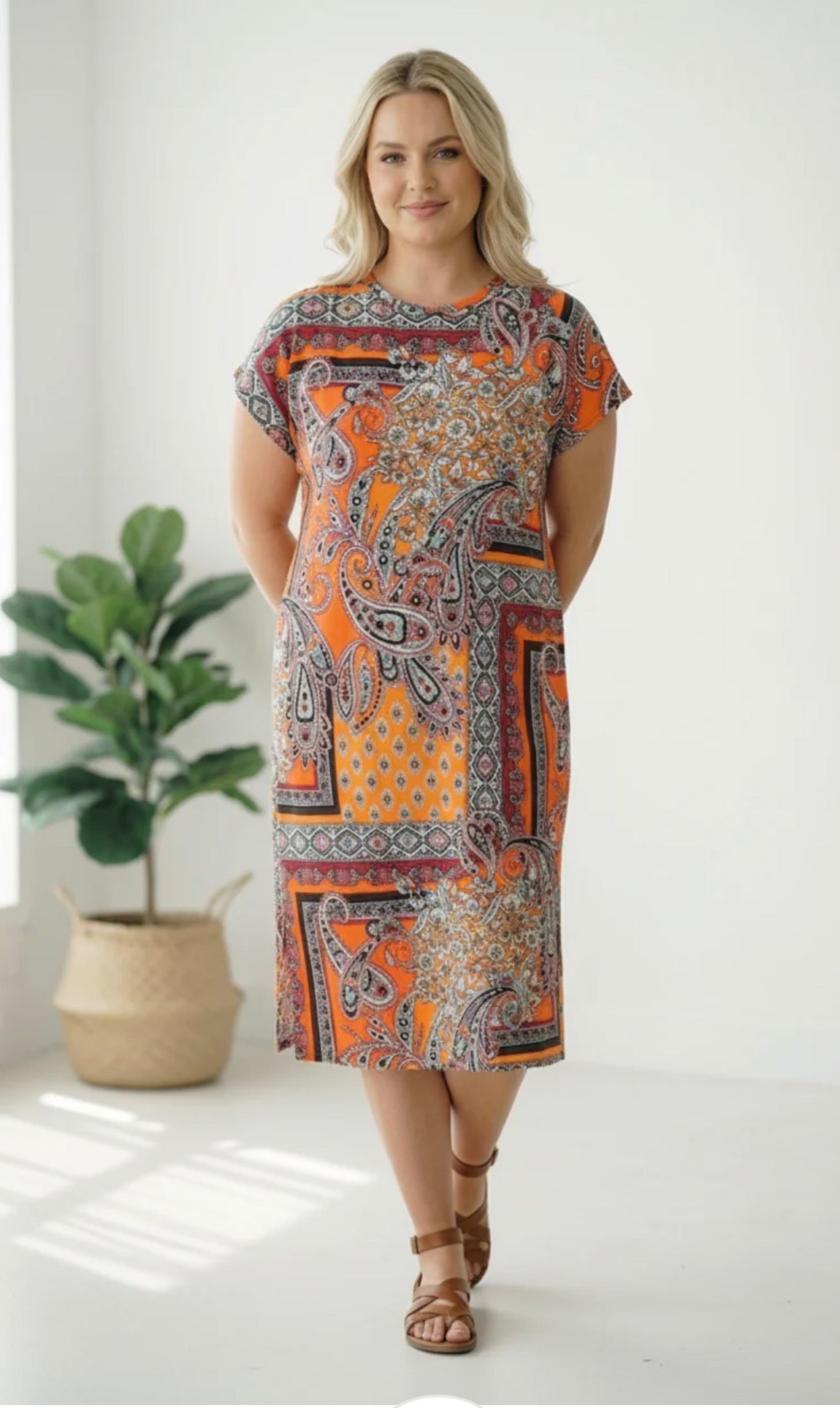 Rock Boho curvy midi flash