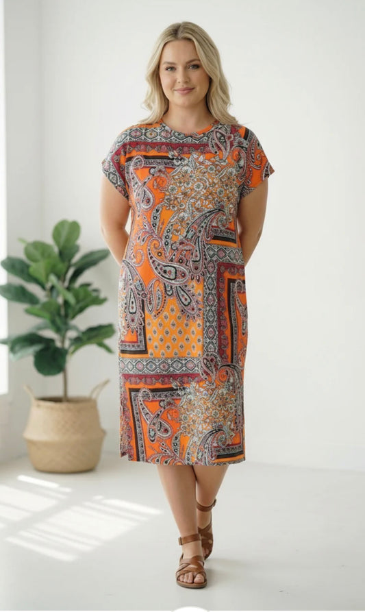 Rock Boho curvy midi flash