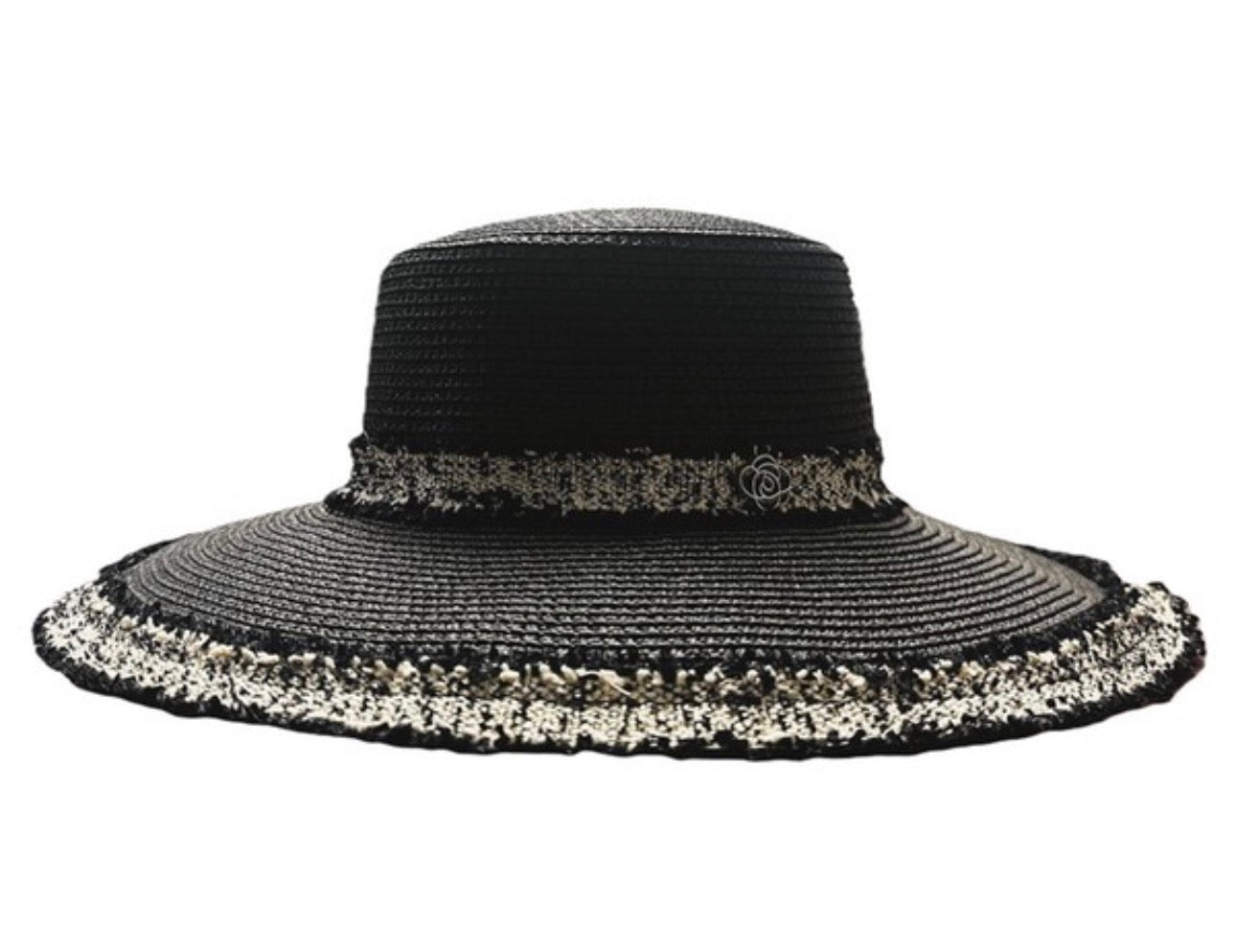 Straw tweed hat