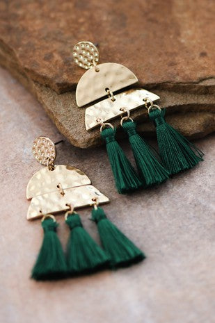 Green earrings