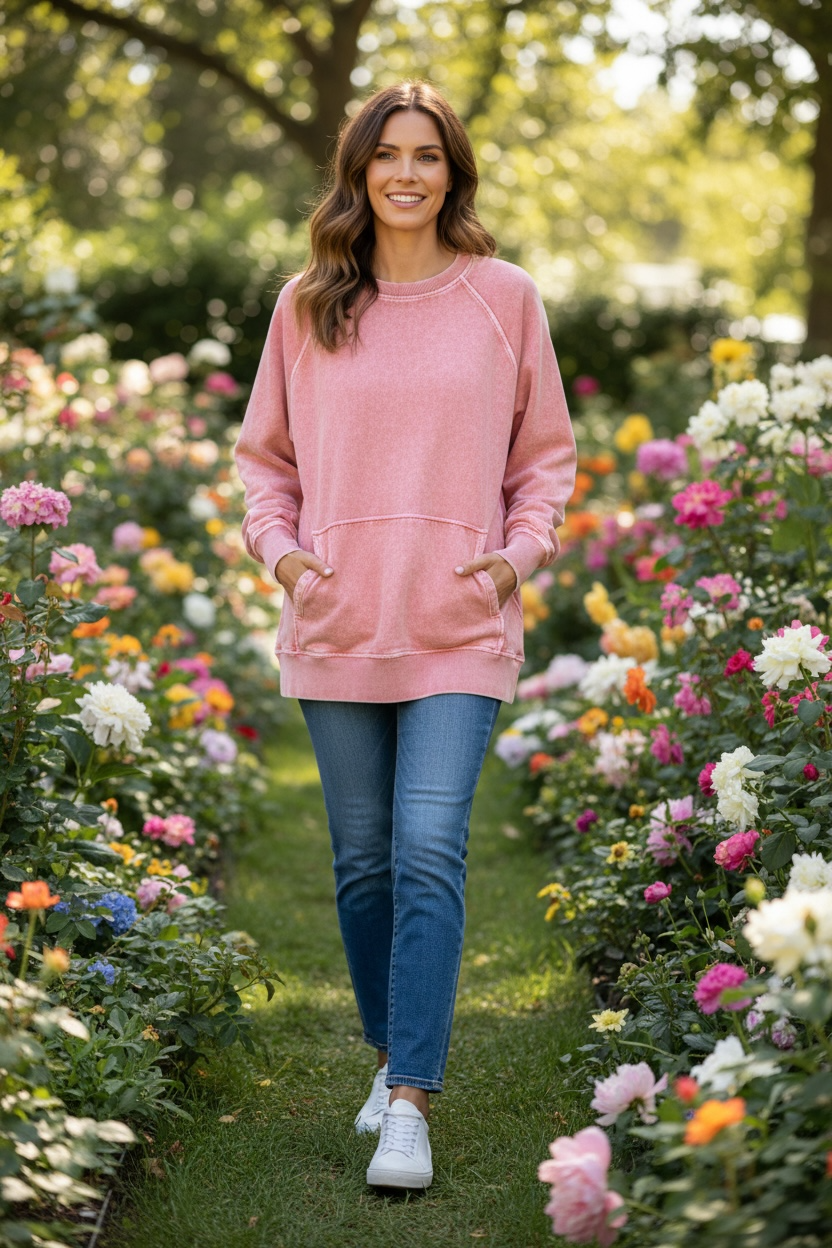 Snow washed pullover