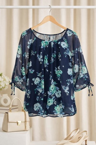 Bashful Blues top