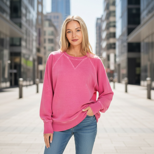 Hot pink pullover new arrival