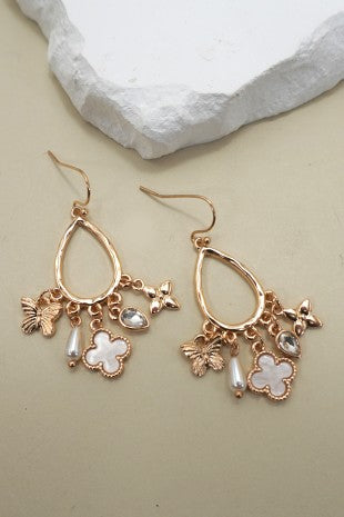 Clover teardrop earrings