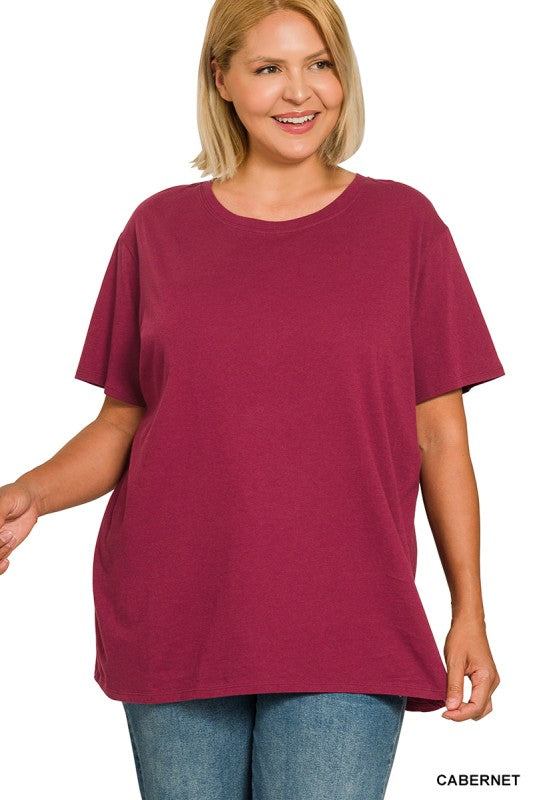 Zenana tshirt cabernet